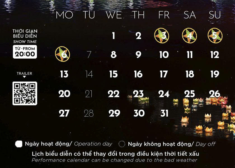 lịch diễn ký ức hội an tháng 10/2025 lịch diễn ký ức hội an tháng 10/2025