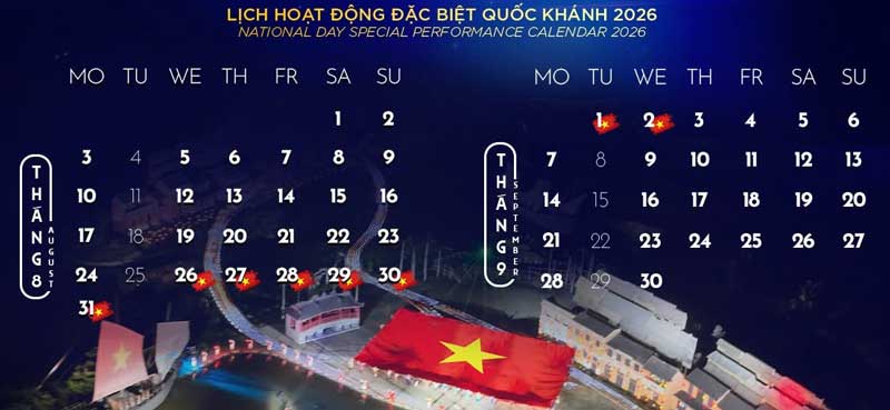 lịch diễn k&yacute; ức hội an th&aacute;ng 08-09/2026