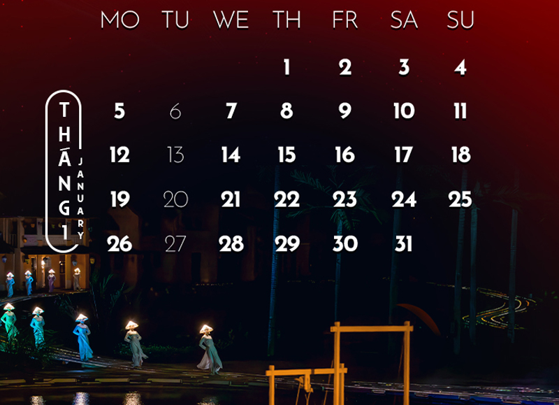 lịch diễn k&yacute; ức hội an th&aacute;ng 01/2026